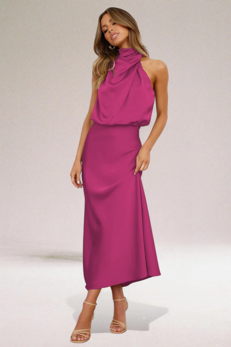 Olivia – Elegantes Neckholder-Kleid für Damen