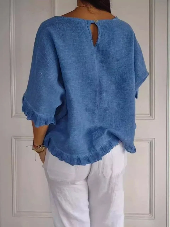Leni – Lässige Rüschenbluse für Damen