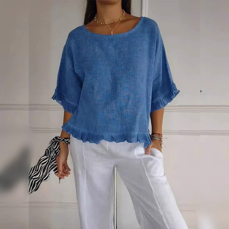 Leni – Lässige Rüschenbluse für Damen