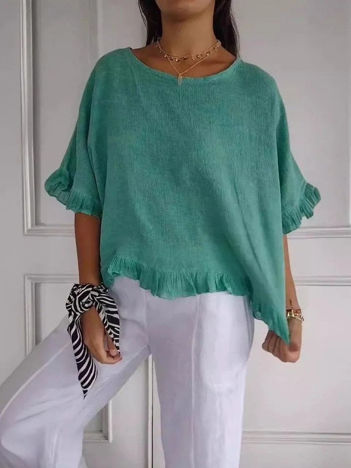 Leni – Lässige Rüschenbluse für Damen