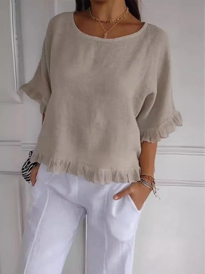 Leni – Lässige Rüschenbluse für Damen