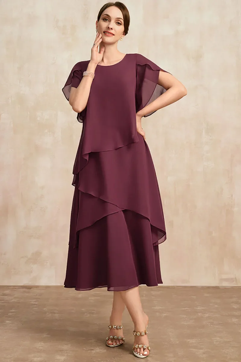 Luisa – Chiffon-Kleid mit Lagenlook für Damen