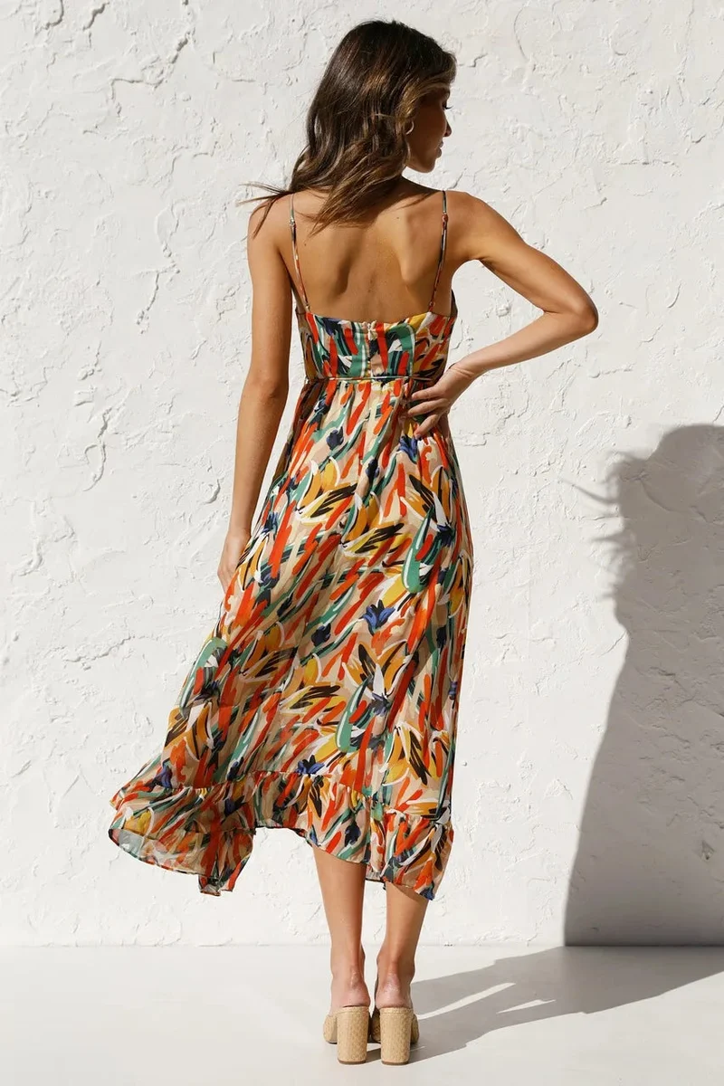 Katrin – Maxikleid für Damen mit Blumenmuster