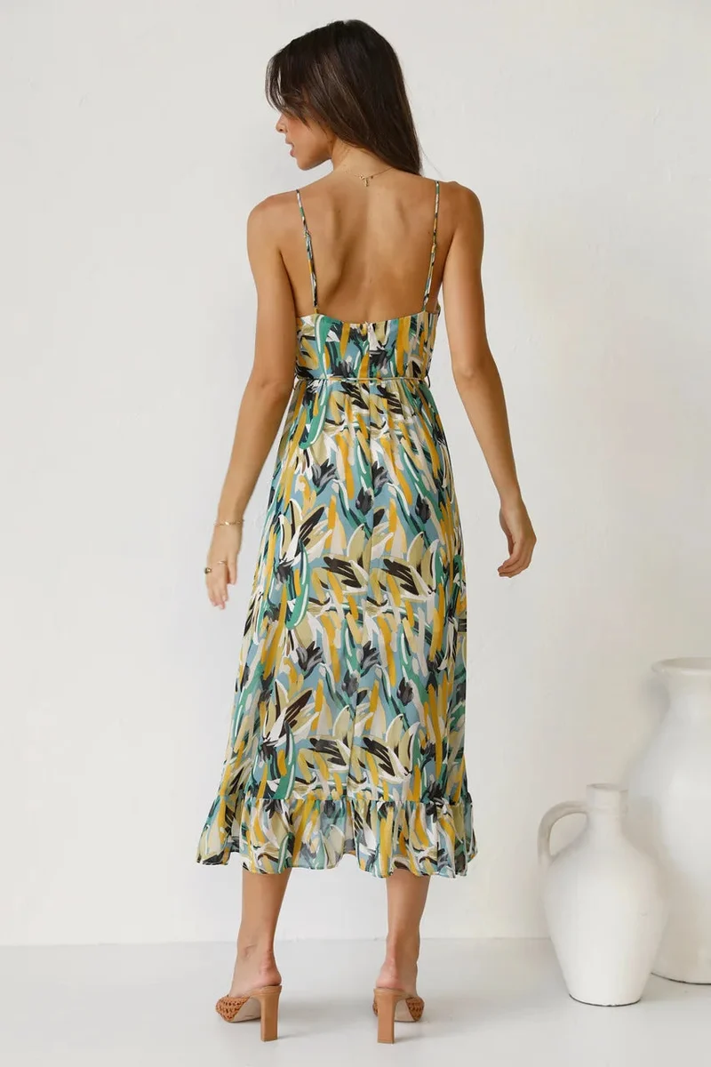 Katrin – Maxikleid für Damen mit Blumenmuster