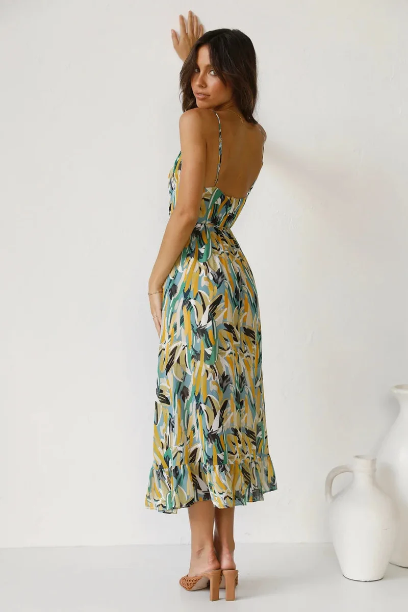 Katrin – Maxikleid für Damen mit Blumenmuster