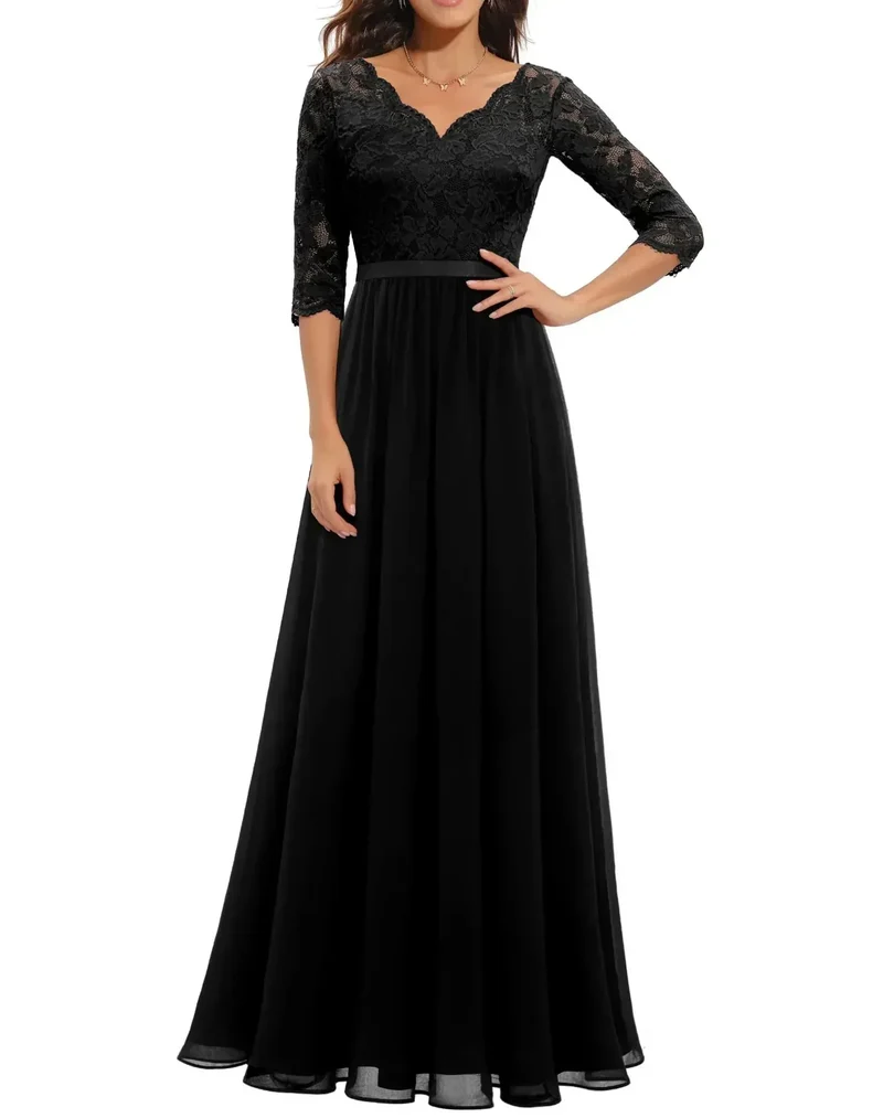 Sandra – Elegantes Abendkleid aus Spitze für Damen