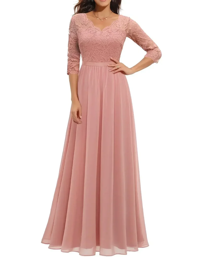 Sandra – Elegantes Abendkleid aus Spitze für Damen
