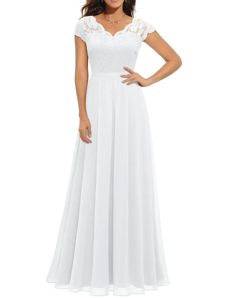 Sandra – Elegantes Abendkleid aus Spitze für Damen
