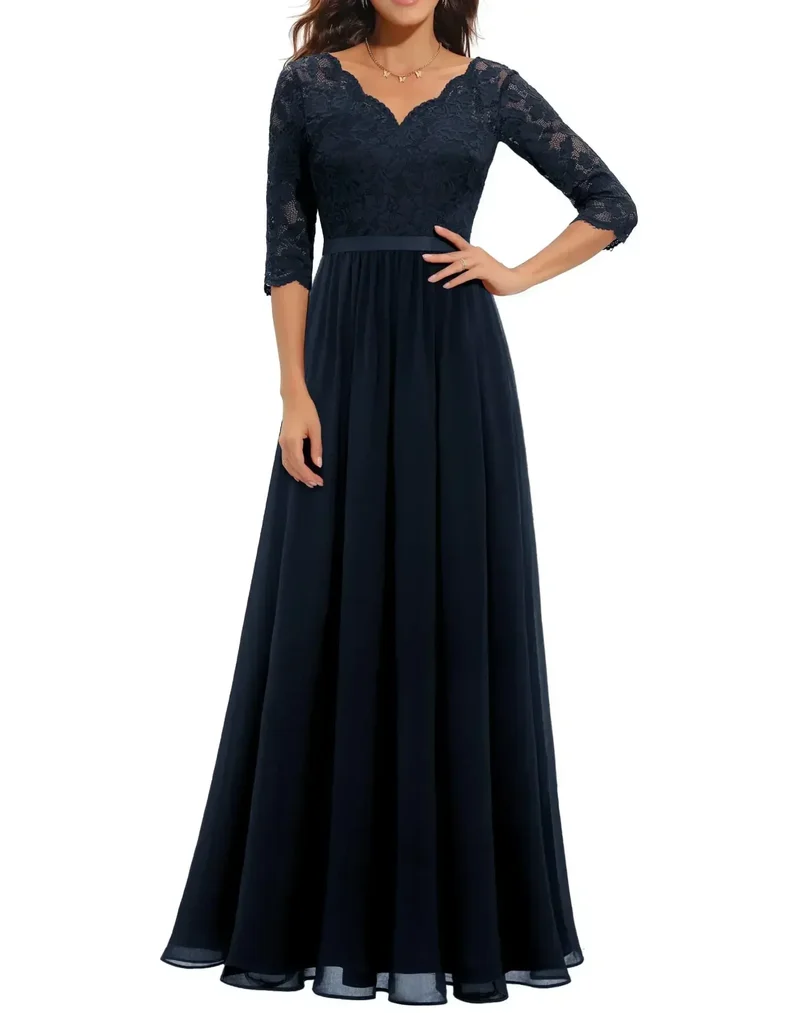 Sandra – Elegantes Abendkleid aus Spitze für Damen