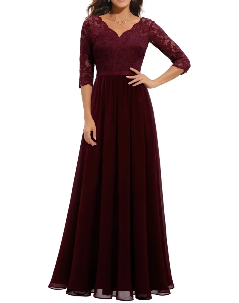 Sandra – Elegantes Abendkleid aus Spitze für Damen