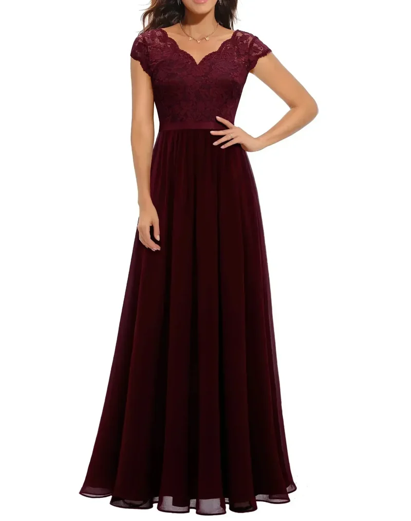 Sandra – Elegantes Abendkleid aus Spitze für Damen