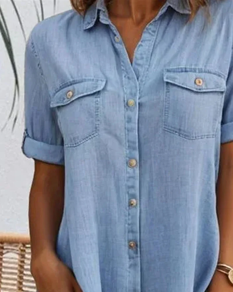 Nicole – Damen-Jeanskleid mit Knöpfen