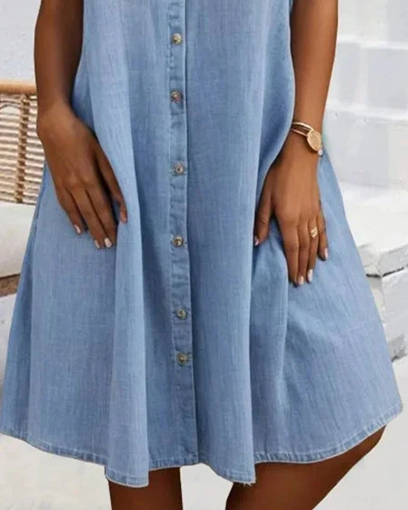 Nicole – Damen-Jeanskleid mit Knöpfen