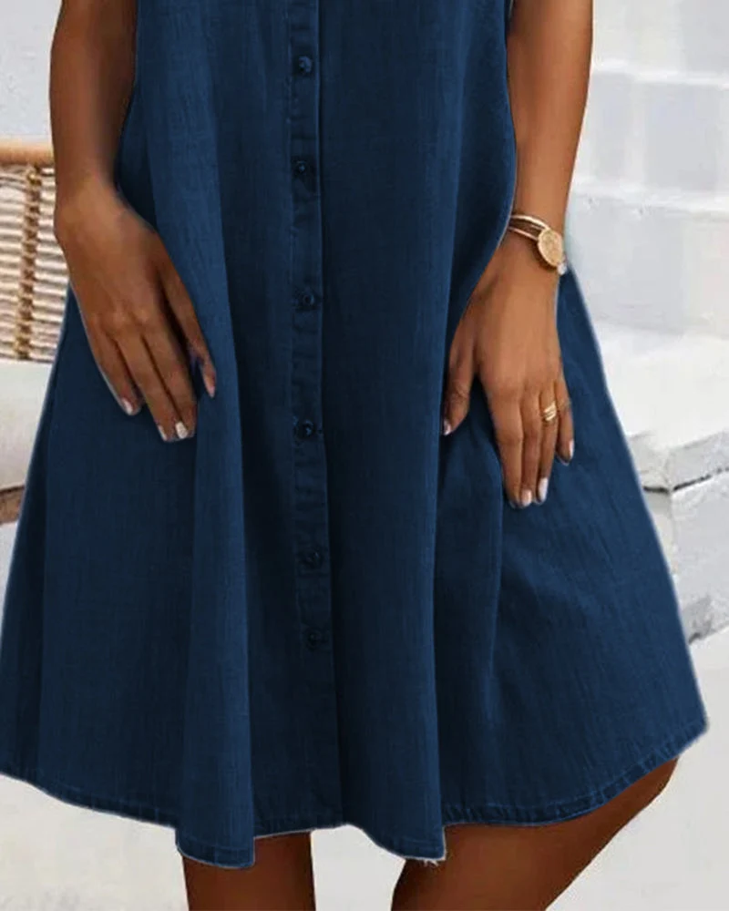 Nicole – Damen-Jeanskleid mit Knöpfen