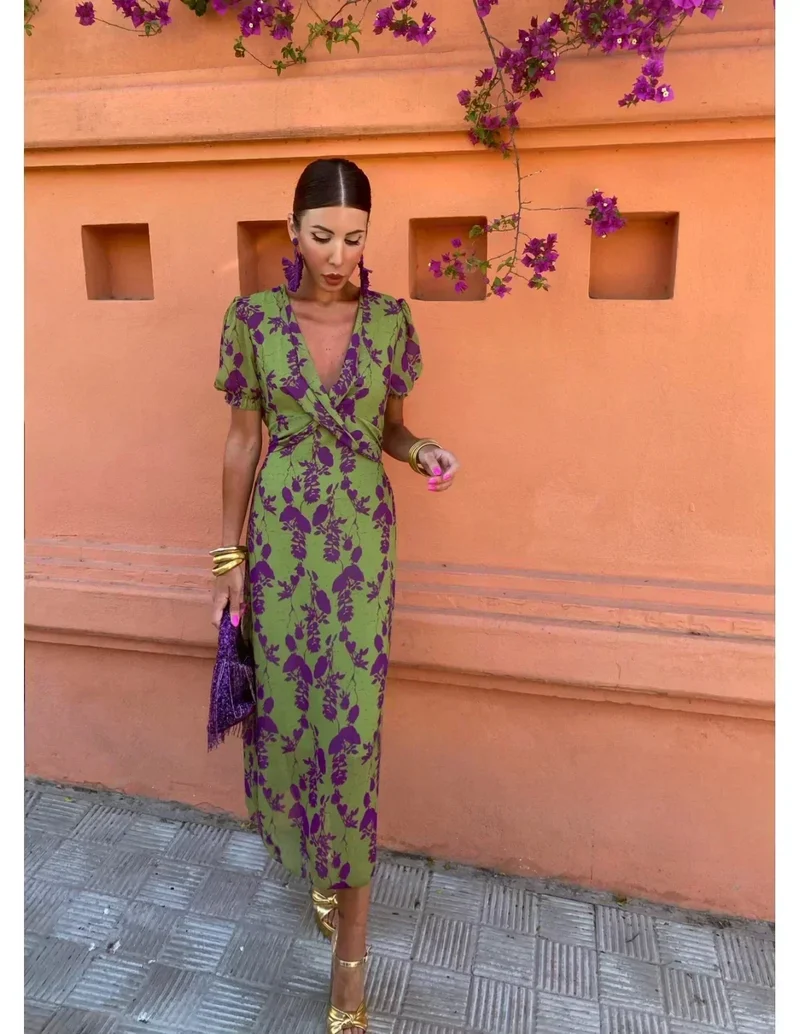 Nadine – Wickelkleid für Damen mit Blumenmuster