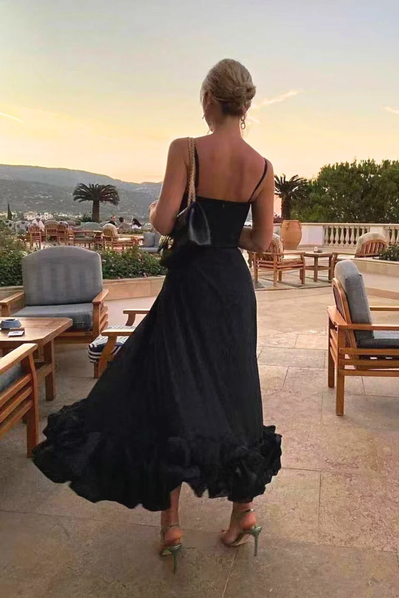 Brigitte – Abendkleid mit Rüschen für Damen