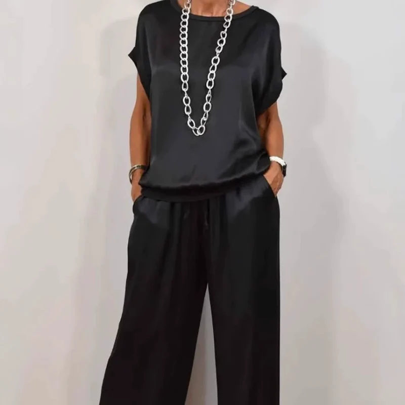 Anja – Satin-Lounge-Set für Damen