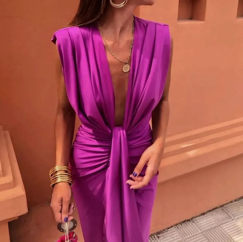 Lara – Weiches Plisseekleid für Damen