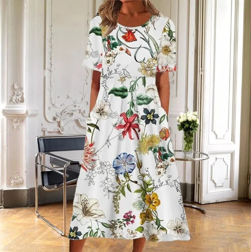 Verena – Maxikleid für Damen mit Blumenmuster