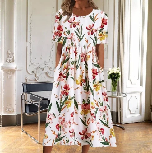 Verena – Maxikleid für Damen mit Blumenmuster
