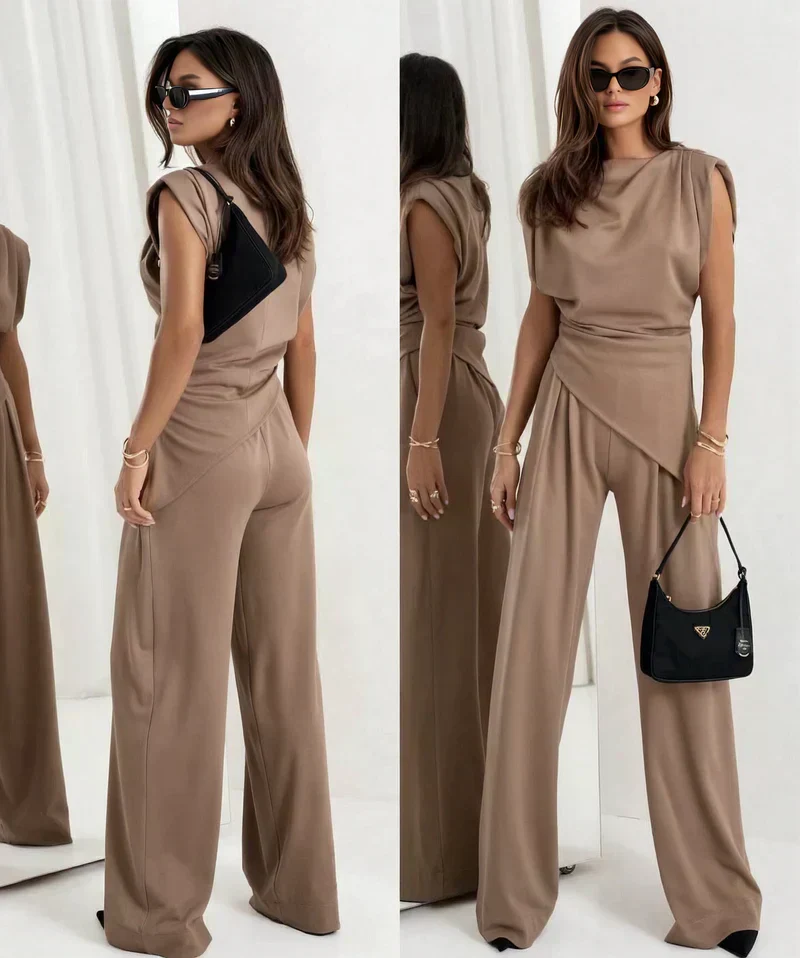Elvira – Stilvoller, drapierter Jumpsuit für Damen