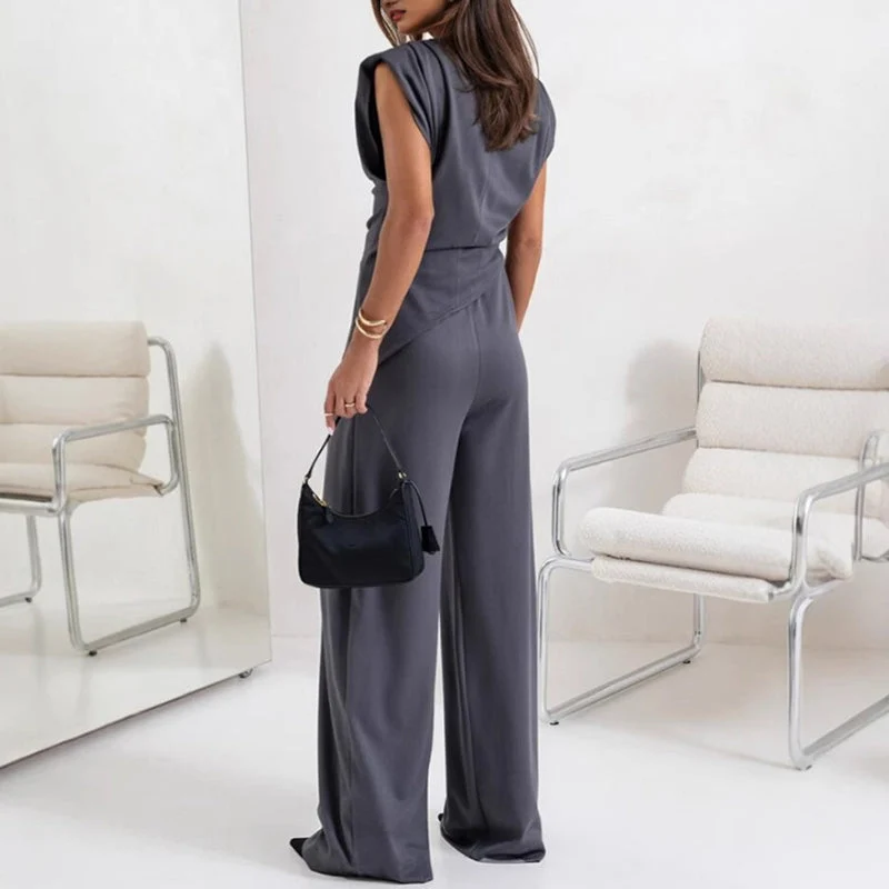 Elvira – Stilvoller, drapierter Jumpsuit für Damen