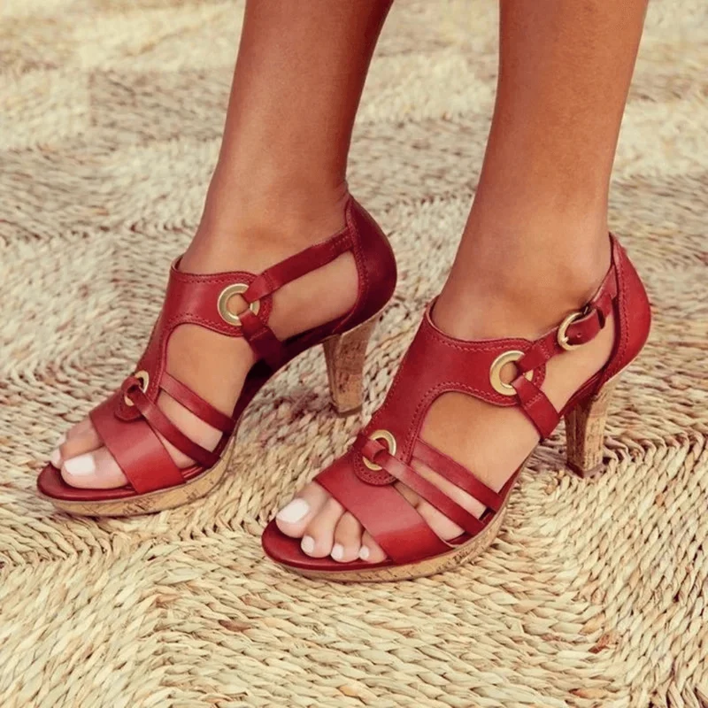Kerstin – Sandalen mit offener Zehenpartie und Absatz für Damen