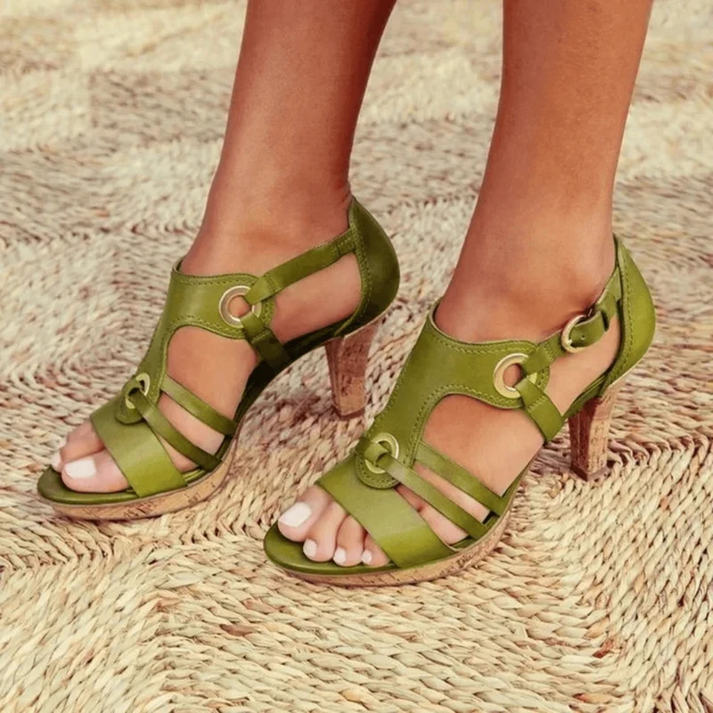 Kerstin – Sandalen mit offener Zehenpartie und Absatz für Damen