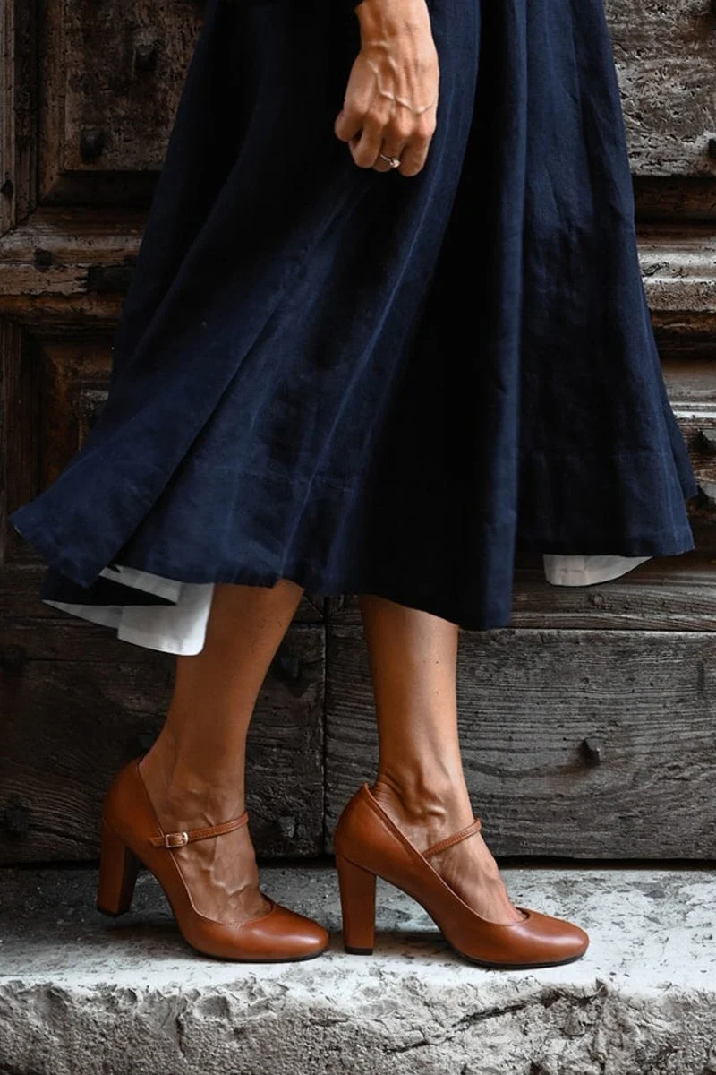 Yvonne – Elegante Damenschuhe mit niedrigem Absatz