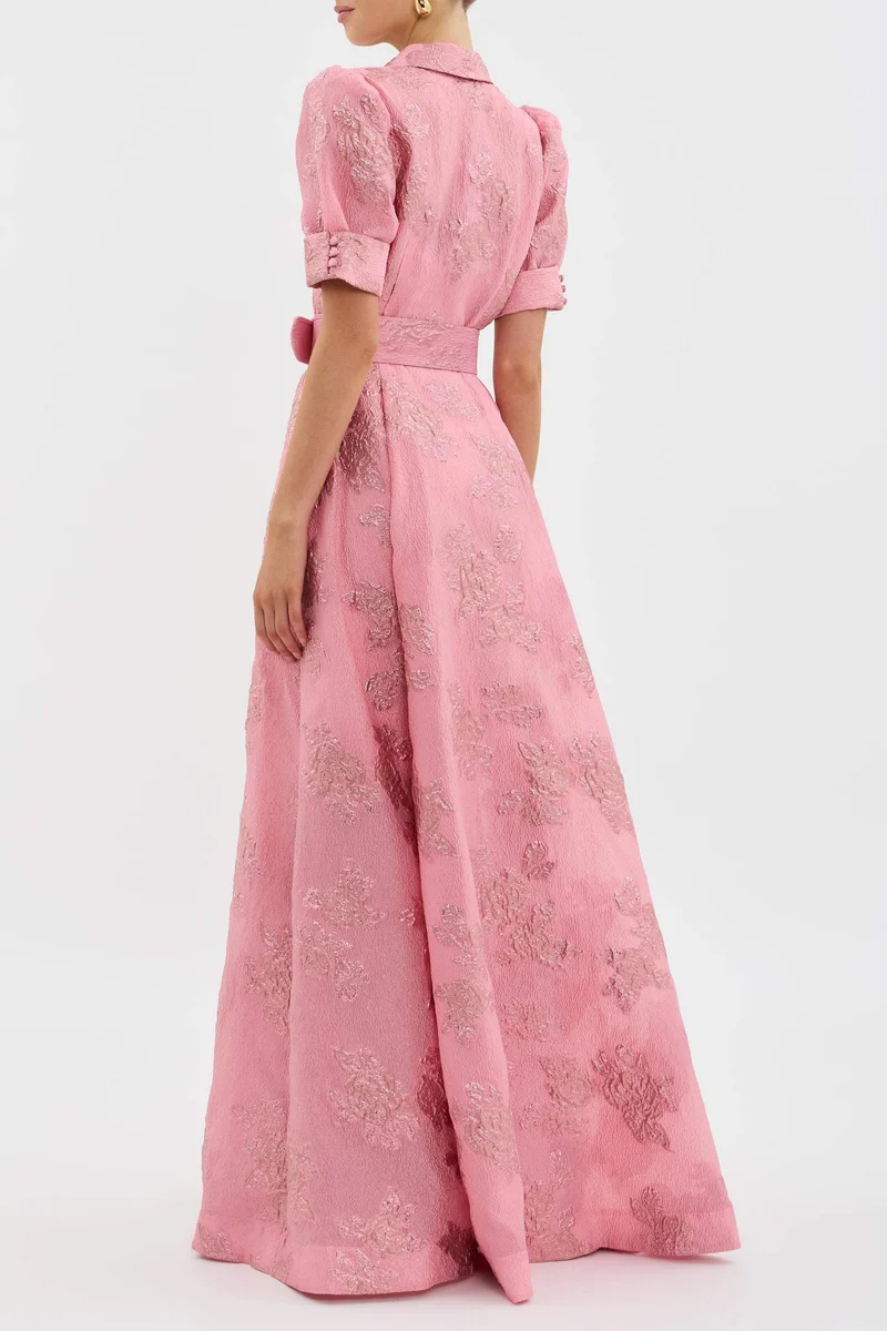 Hannah – Damenkleid mit Reverskragen und hoher Taille