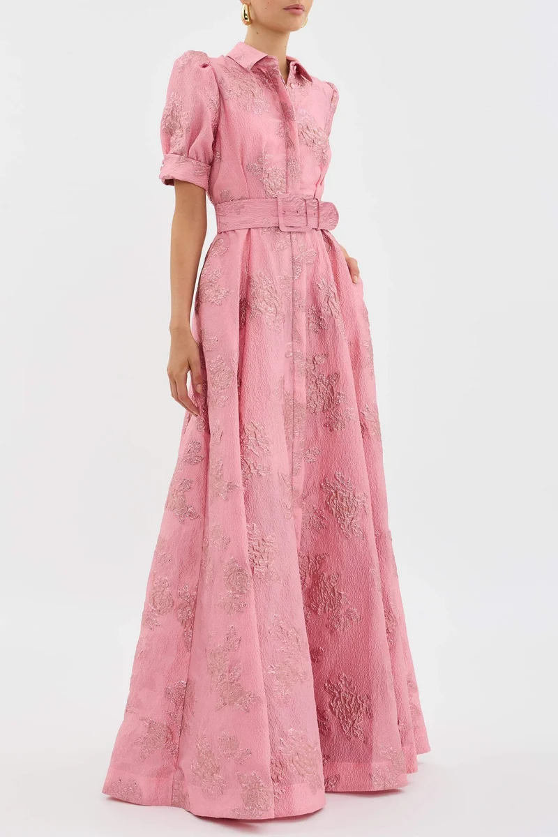 Hannah – Damenkleid mit Reverskragen und hoher Taille