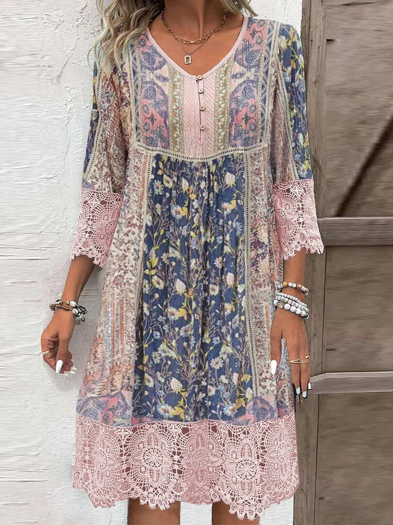 Charlotte – Sommerkleid für Damen mit Blumenmuster
