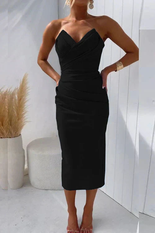 Luisa – Trägerloses Midikleid für Damen