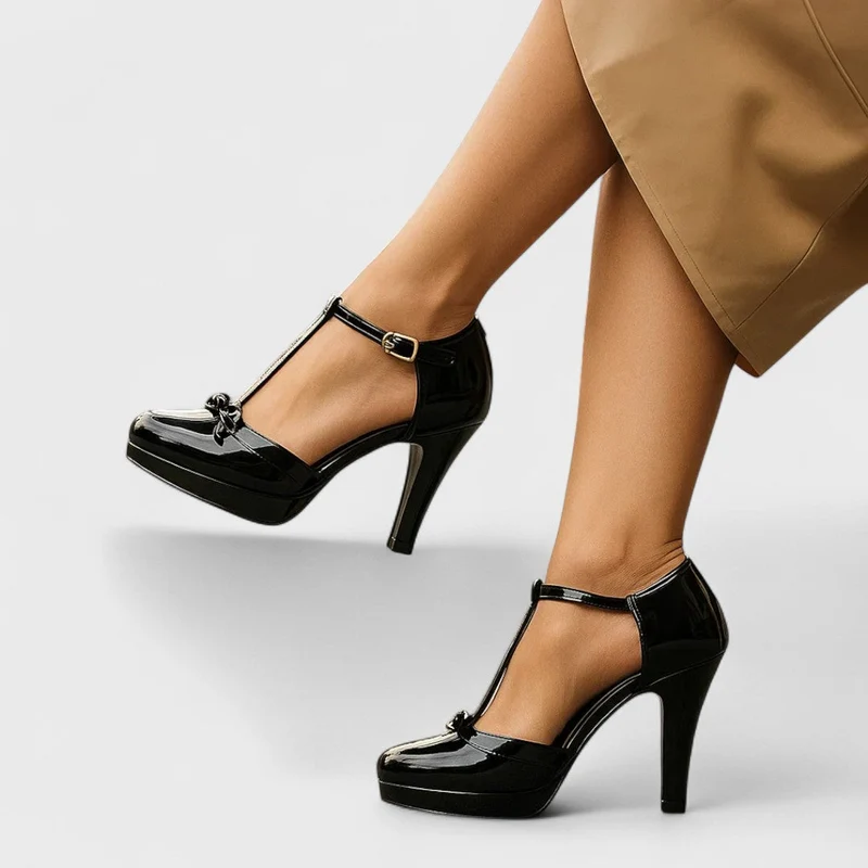 Emilia – Damen-High-Heels mit T-Riemchen für den Frühling