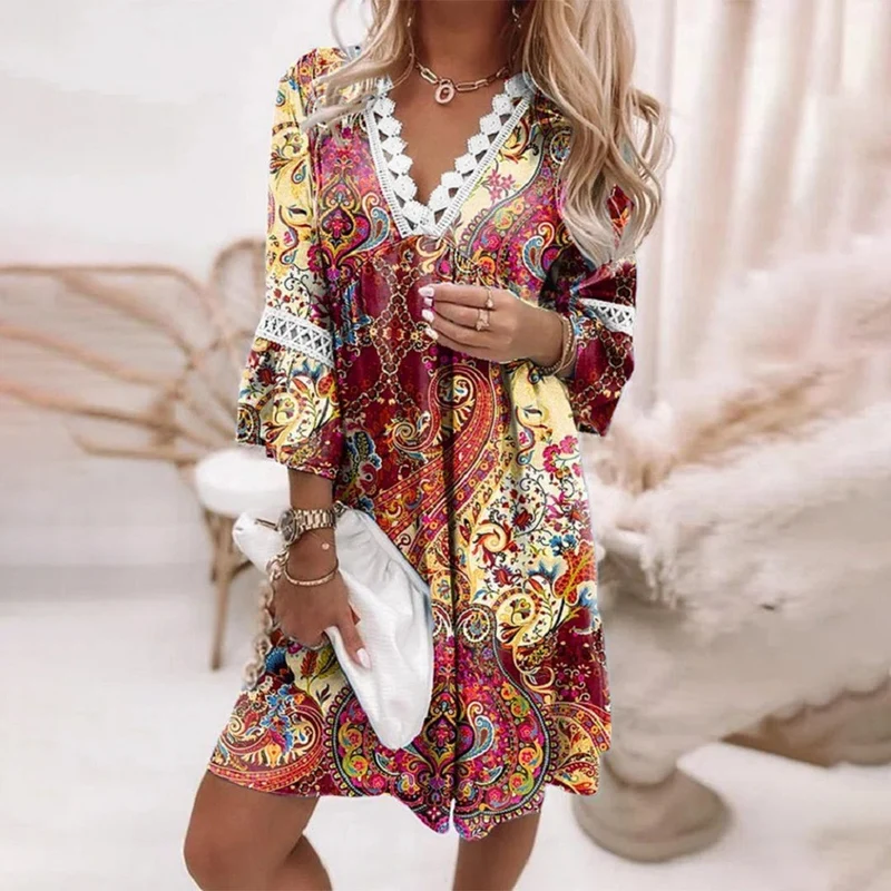 Anna – Sommerkleid für Damen mit Spitzenbesatz