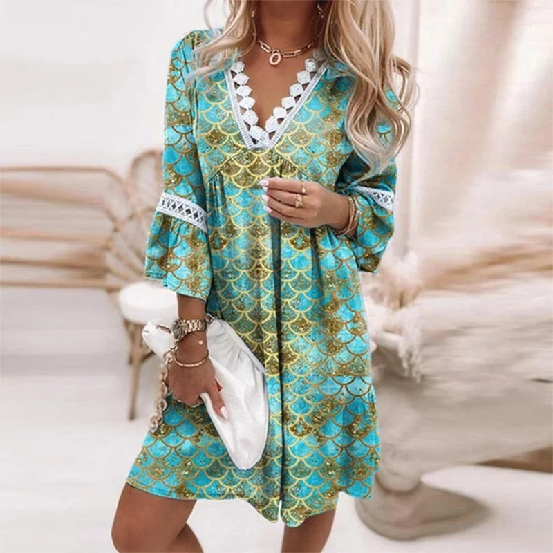 Anna – Sommerkleid für Damen mit Spitzenbesatz