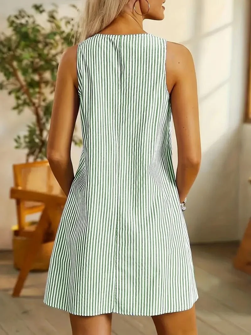 Lina – Gestreiftes Sommer-Freizeitkleid für Damen