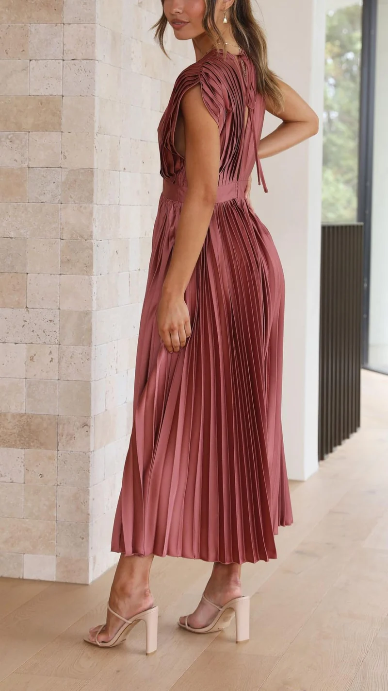 Paula – Maxikleid mit Falten für Damen