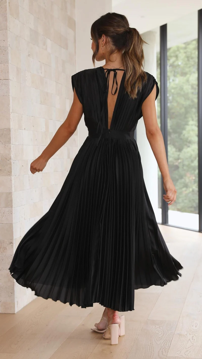 Paula – Maxikleid mit Falten für Damen