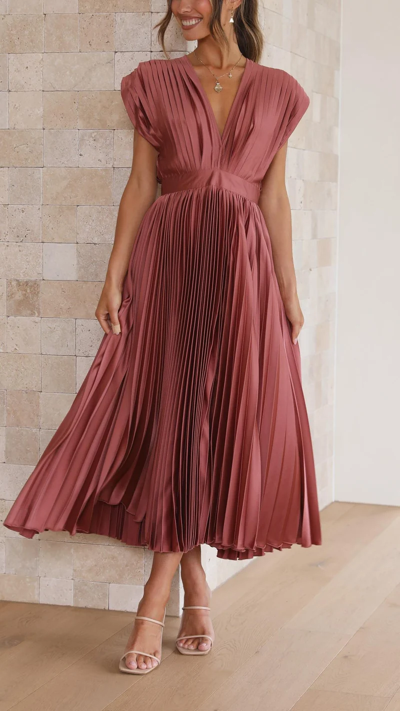 Paula – Maxikleid mit Falten für Damen
