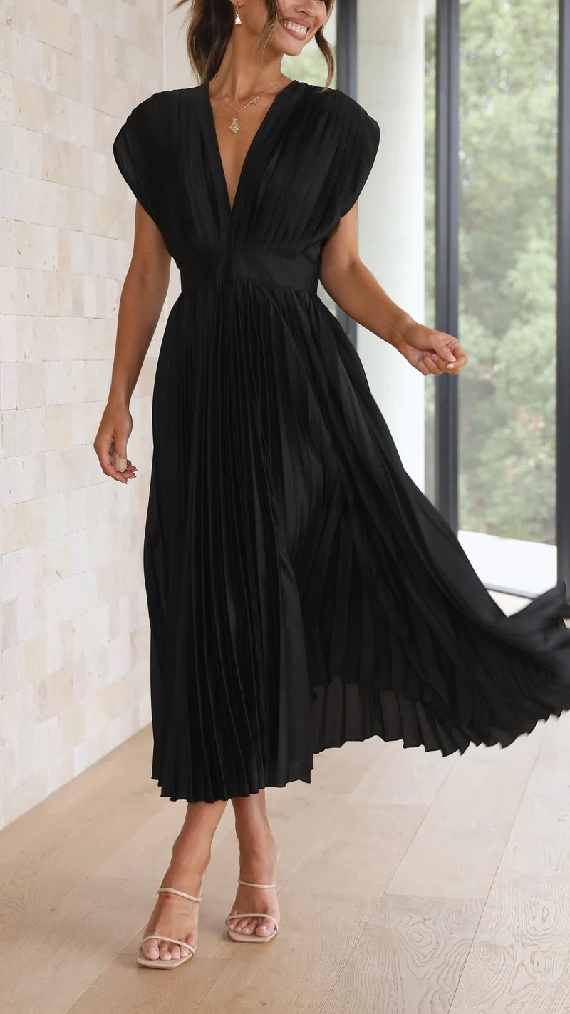 Paula – Maxikleid mit Falten für Damen