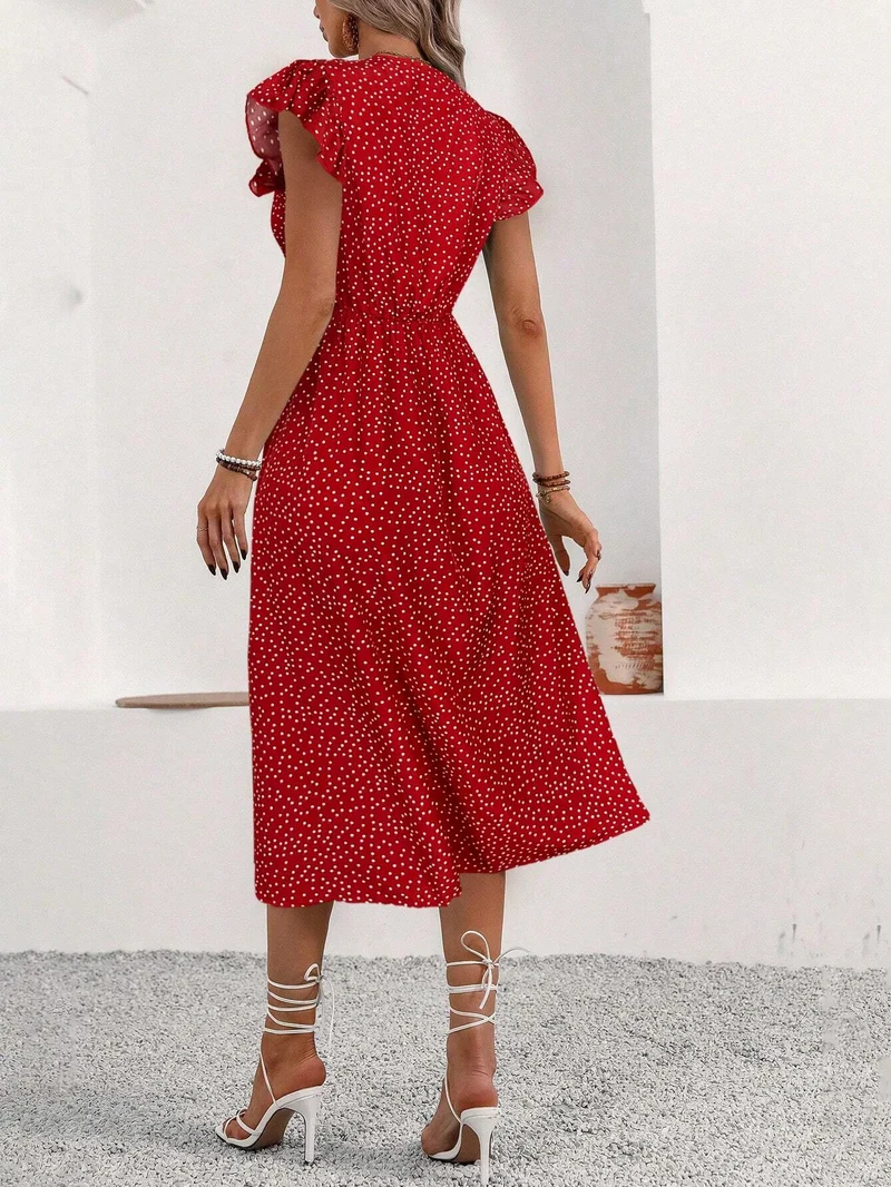 Sandra – Midi-Kleid für Damen mit Blumenmuster