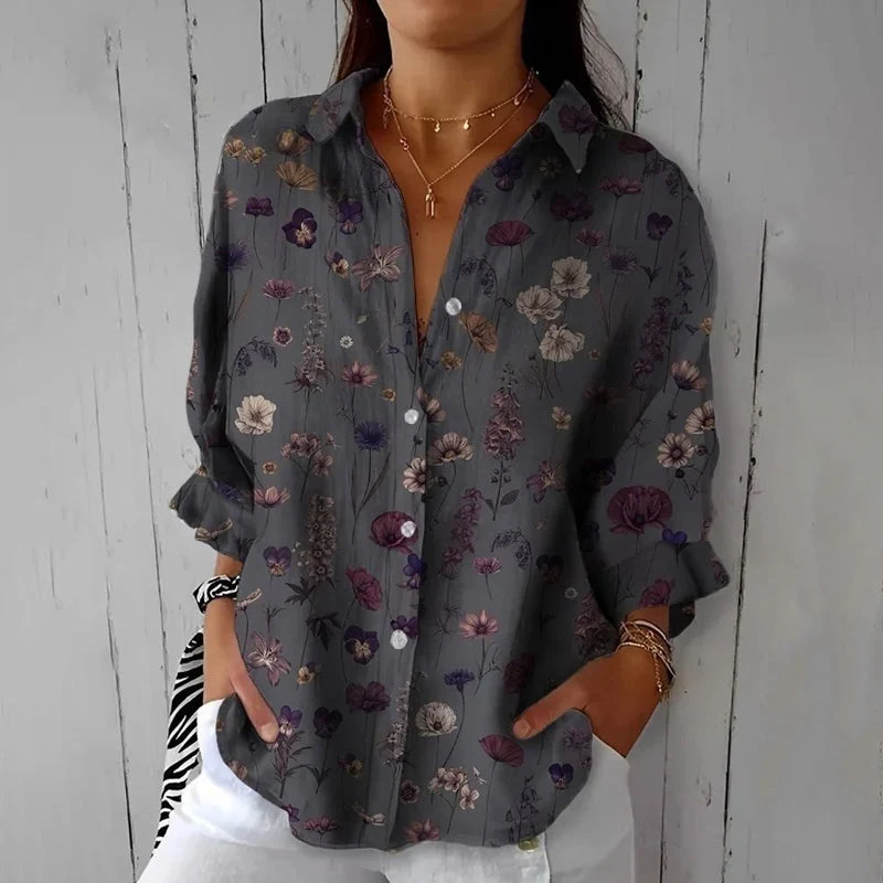 Nadine – Damenbluse mit Blumenmuster