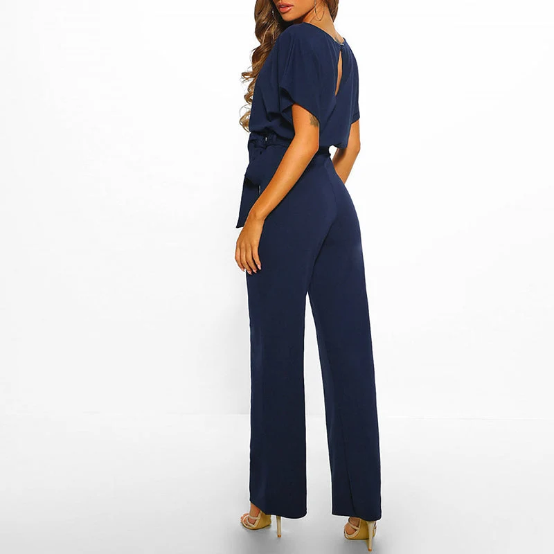 Annika – Eleganter Jumpsuit mit Gürtel für Damen