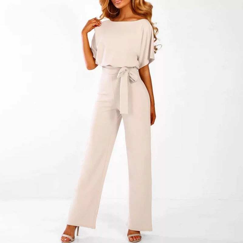 Annika – Eleganter Jumpsuit mit Gürtel für Damen
