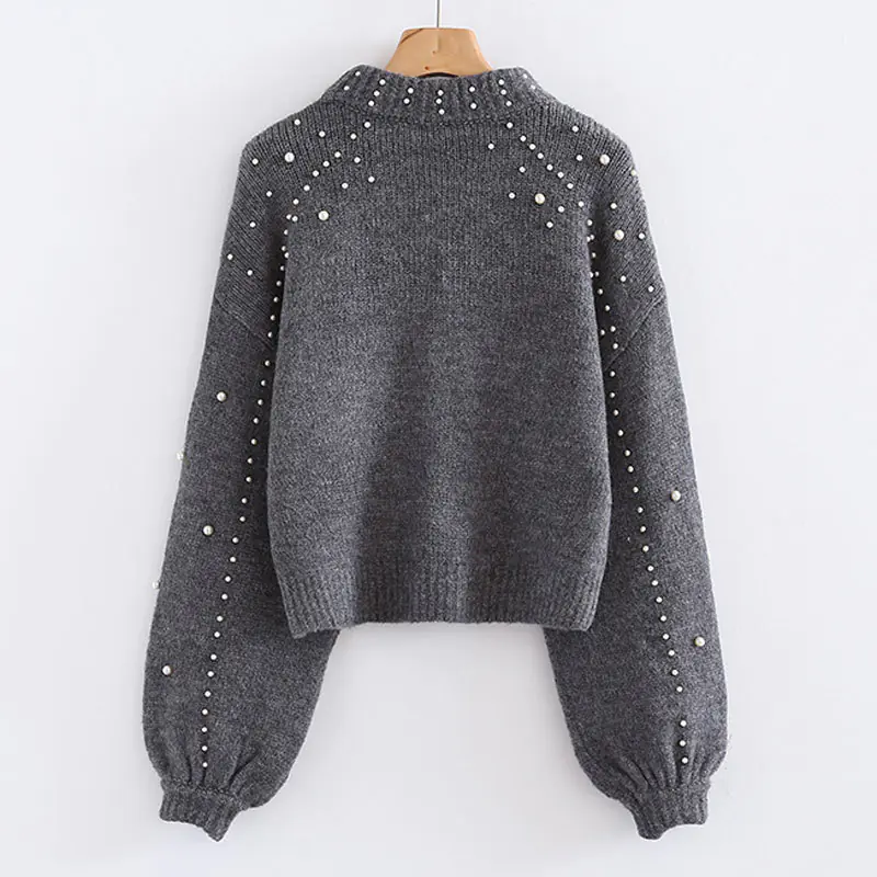 Lieselotte – Damenpullover mit Perlenverzierung