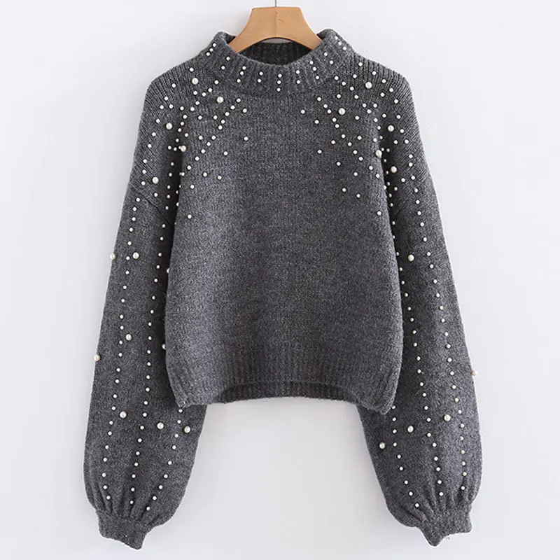 Lieselotte – Damenpullover mit Perlenverzierung