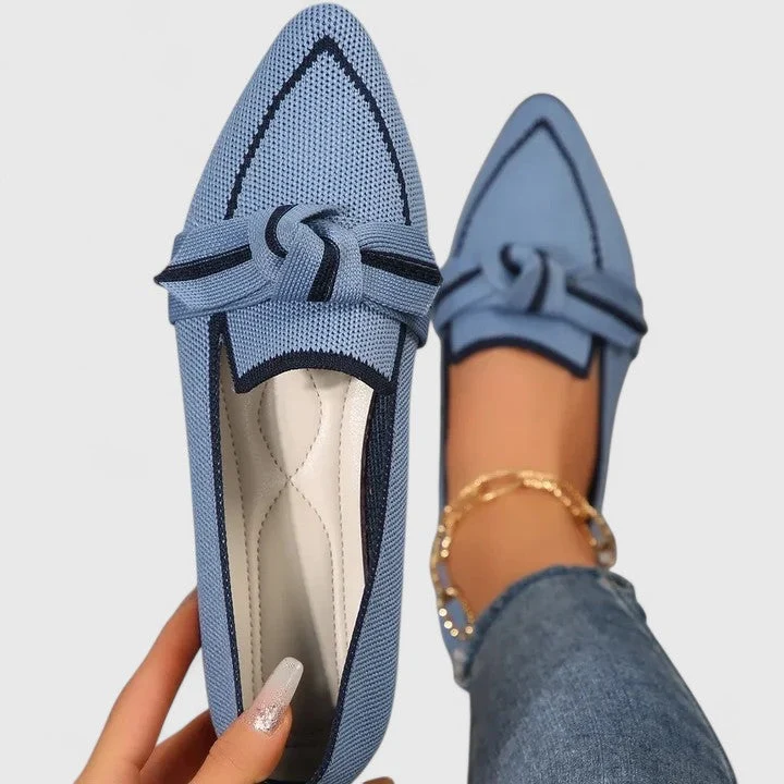 Gabriele – Flache Slipper für Damen mit spitzer Zehenpartie