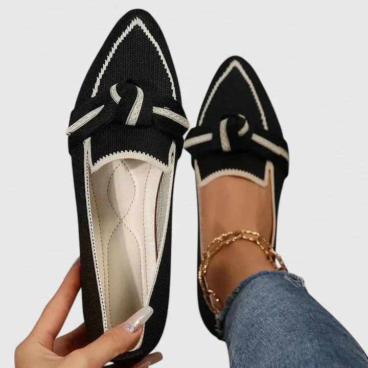 Gabriele – Flache Slipper für Damen mit spitzer Zehenpartie