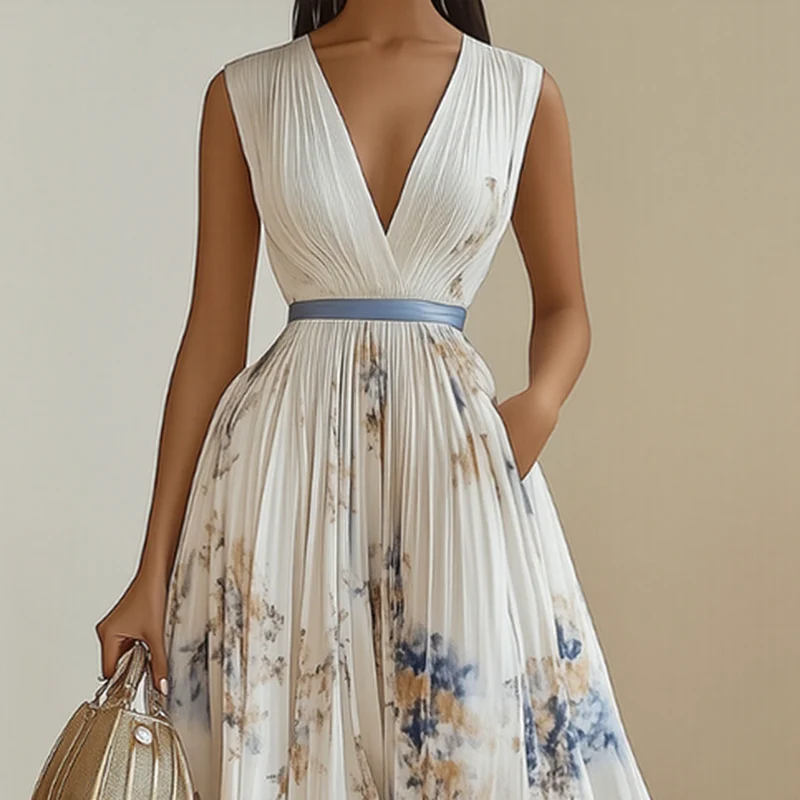 Erika – Maxikleid für Damen mit Blumenmuster